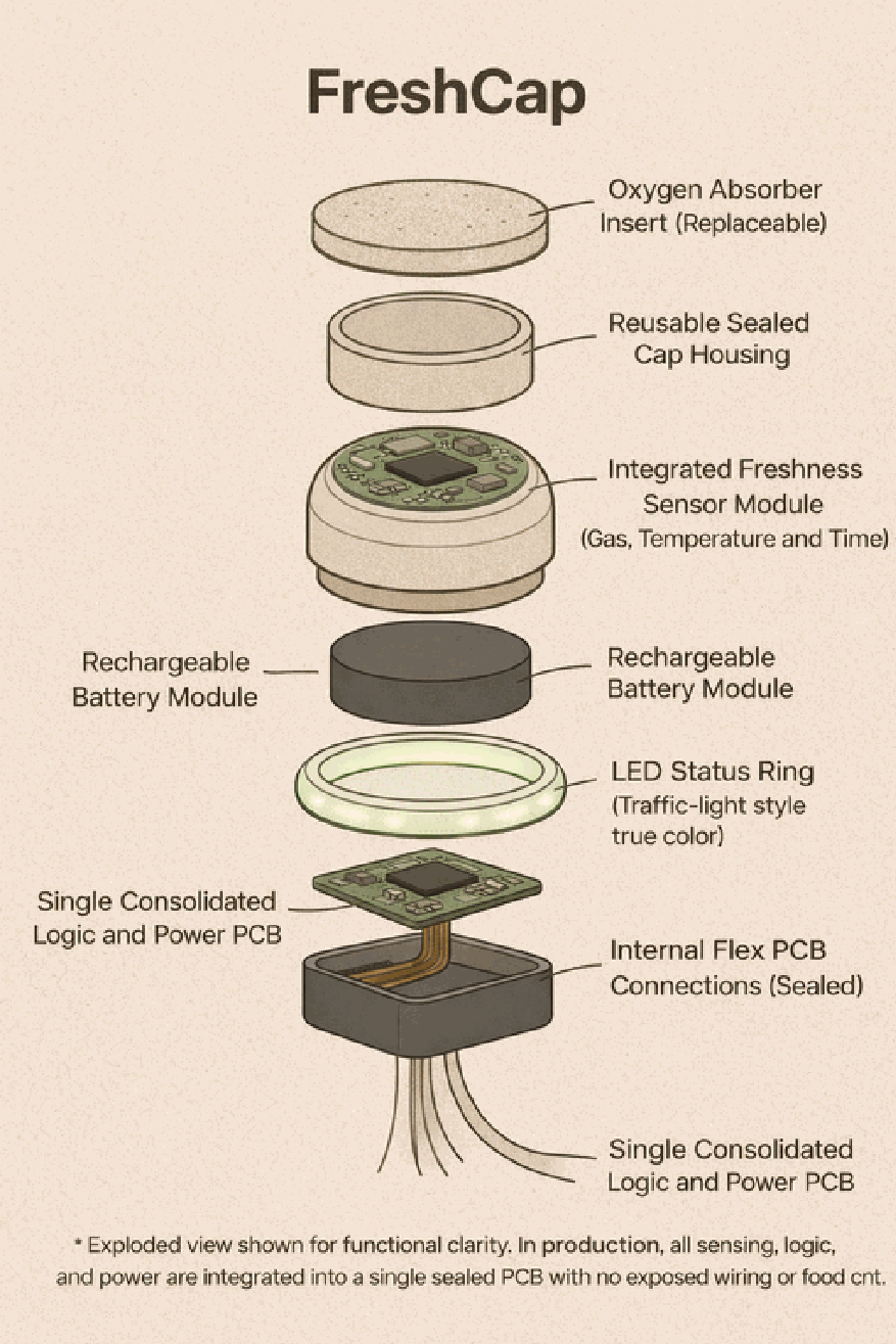FreshCap exploded component view